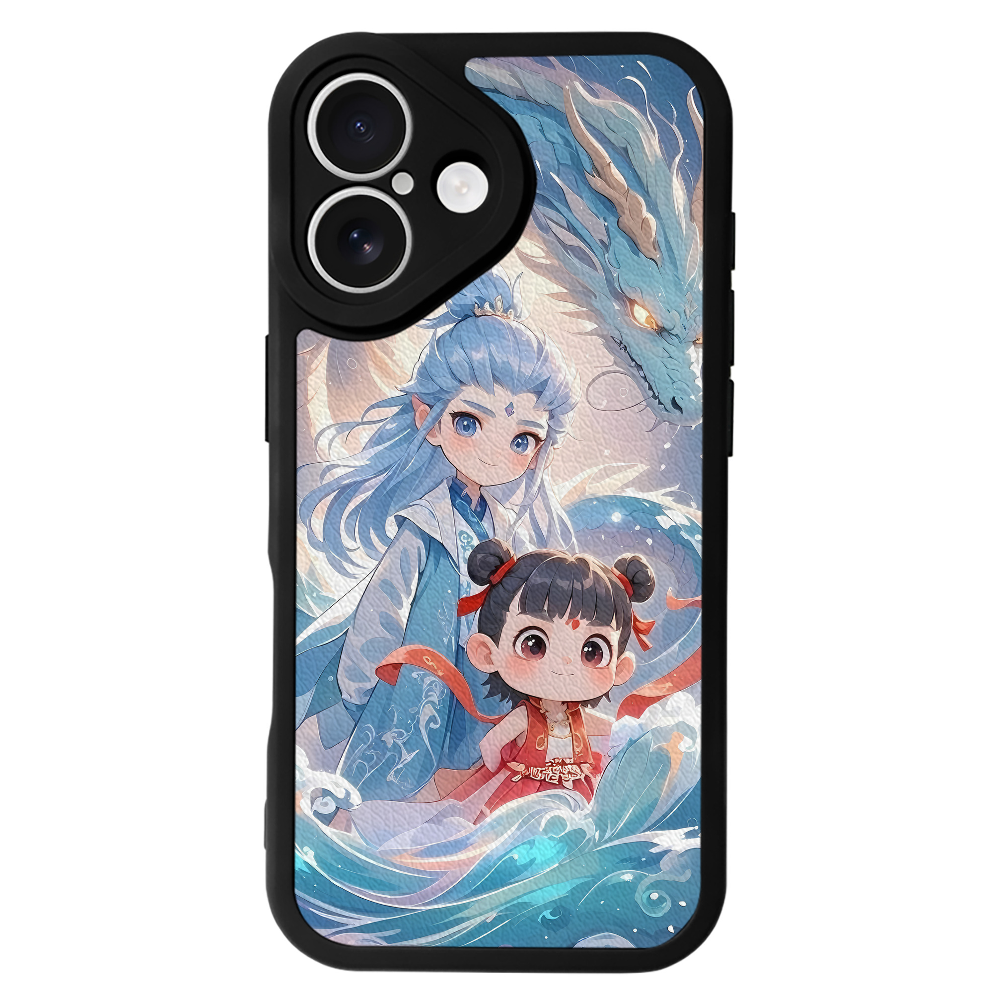 （画像用） Ne Zha 2 ナタ 魔童の大暴れ 【iPhone 16シリーズ対応】シリコンスマホケース（レザー調） 材質：シリコン